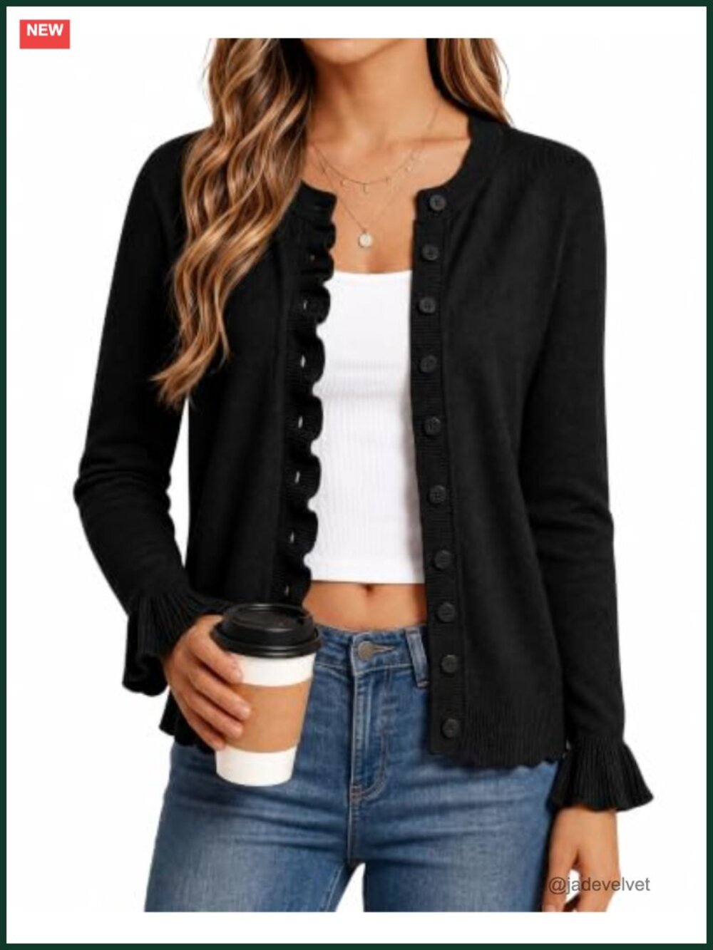 Women's Long Sleeve Cardigan Sweaters Button Down Knit Tops Open Front Shrug